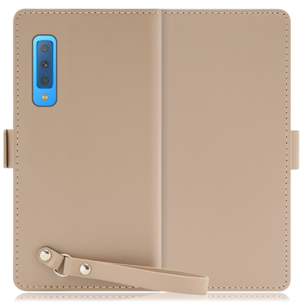 LOOF MACARON Galaxy A7 / SM-A750C 用 [モンブランキャメル] 手帳型 ケース カバー スマホケース ストラップ 大容量 カード収納 スタンド ベルト スマホカバー パス入れ カード入れ レディース