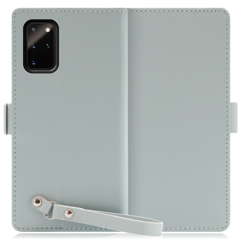 LOOF MACARON Galaxy S20+ 5G / SC-52A / SCG02 用 [アイスグリーン] 手帳型 ケース カバー スマホケース ストラップ 大容量 カード収納 スタンド ベルト スマホカバー パス入れ カード入れ レディース