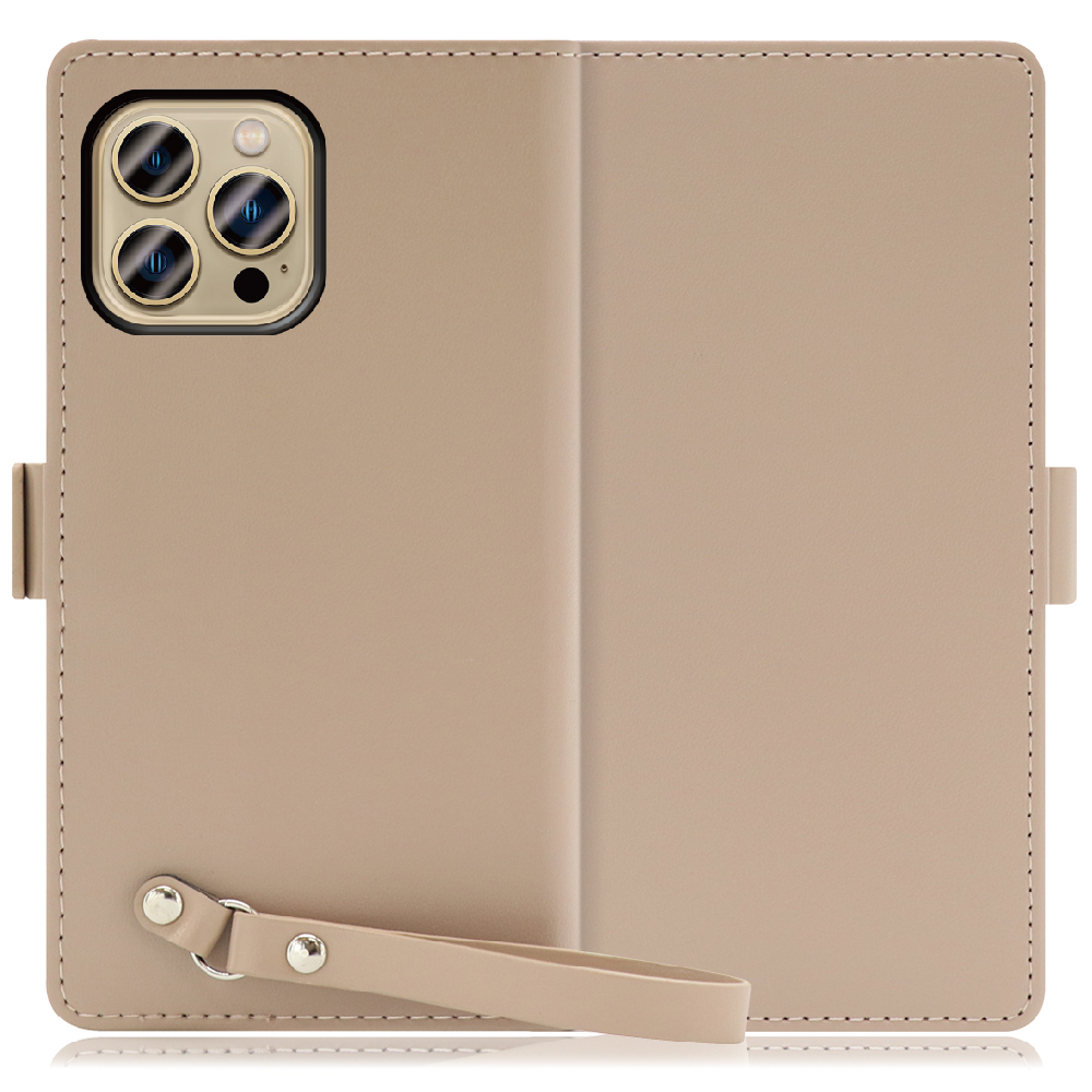 LOOF MACARON iPhone 13 Pro Max 用 [モンブランキャメル] 手帳型 ケース カバー スマホケース ストラップ 大容量 カード収納 スタンド ベルト スマホカバー パス入れ カード入れ レディース