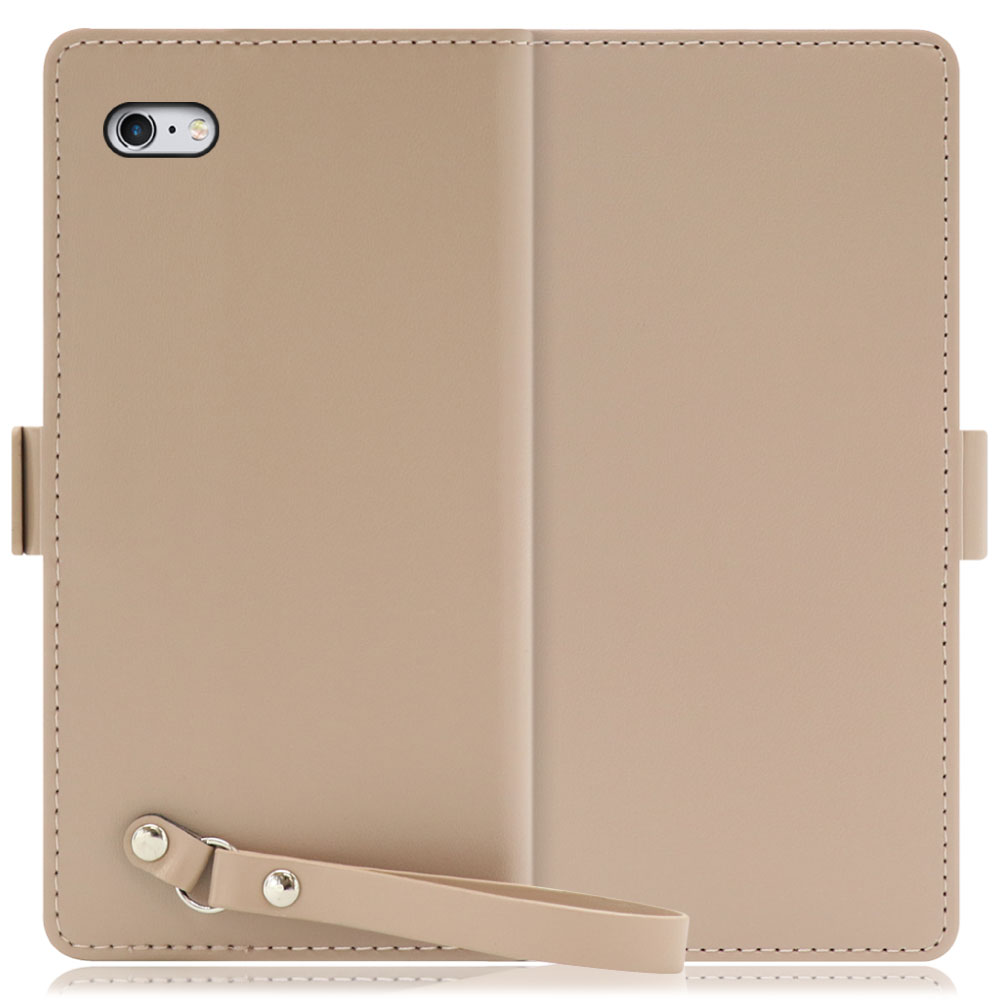 LOOF MACARON iPhone 6 Plus / 6s Plus 用 [モンブランキャメル] 手帳型 ケース カバー スマホケース ストラップ 大容量 カード収納 スタンド ベルト スマホカバー パス入れ カード入れ レディース