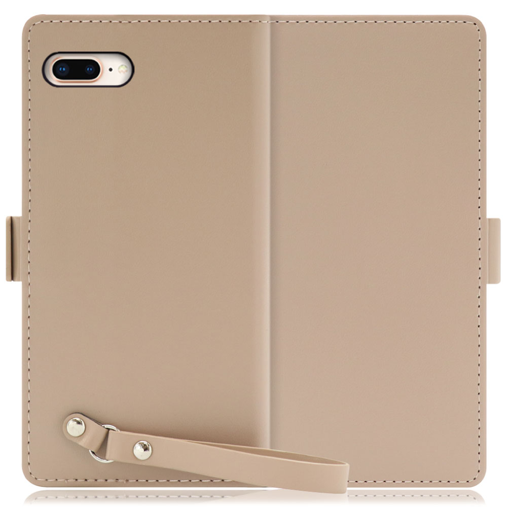LOOF MACARON iPhone 7 Plus / 8 Plus 用 [モンブランキャメル] 手帳型 ケース カバー スマホケース ストラップ 大容量 カード収納 スタンド ベルト スマホカバー パス入れ カード入れ レディース