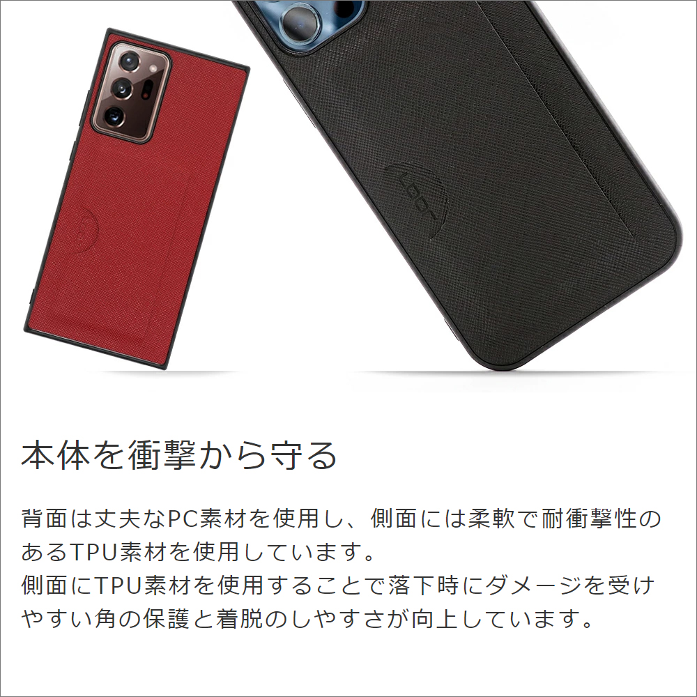 LOOF CASUAL-SLOT Series Xiaomi Redmi Note 11用 [レッド] スマホケース ストラップホール カード収納 カード 収納付き ポケット ポケット付き