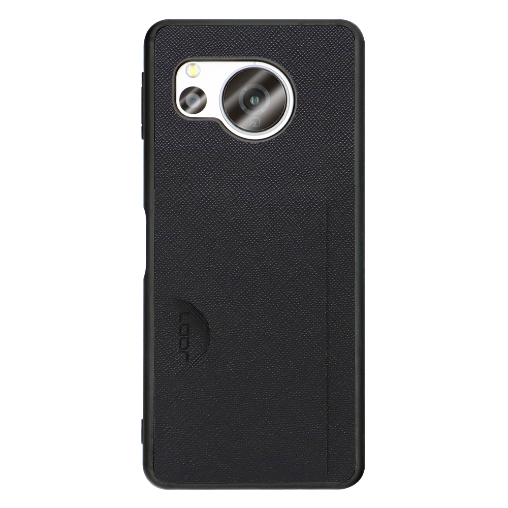 LOOF CASUAL-SLOT Series AQUOS sense8  用 [ブラック] 背面 ケース スマホケース ストラップホール カード収納 カード 収納付き ポケット ポケット付き