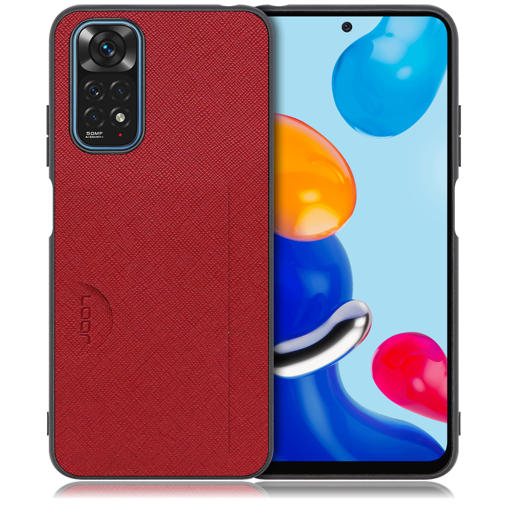 LOOF CASUAL-SLOT Series Xiaomi Redmi Note 11用 [レッド] スマホケース ストラップホール カード収納 カード 収納付き ポケット ポケット付き