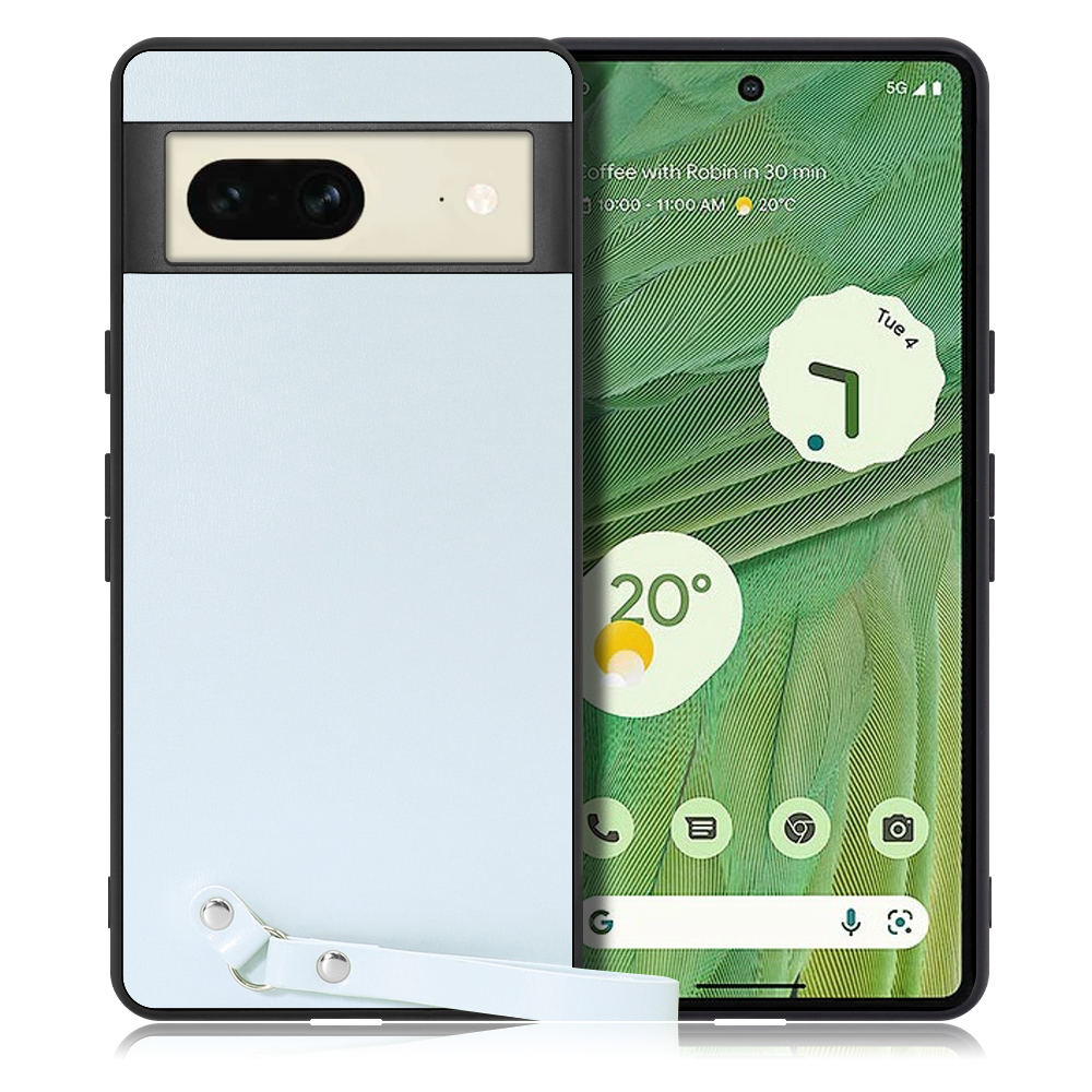 LOOF MACARON-SHELL Series Google Pixel 7 用 [シャーベットブルー] 背面 ケース ハードカバー ハードケース スマホケース ストラップホール ストラップ ストラップ付き 落下防止