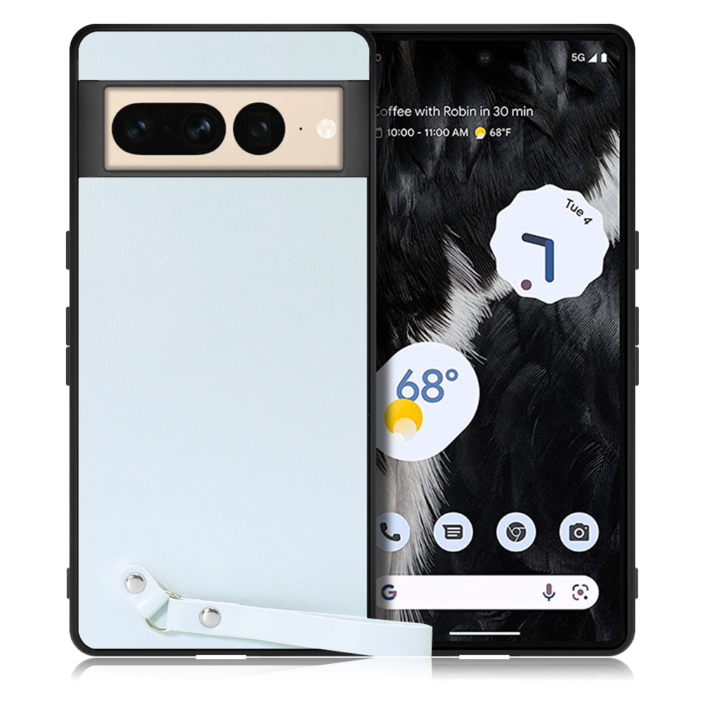 LOOF MACARON-SHELL Series Google Pixel 7 Pro 用 [シャーベットブルー] 背面 ケース ハードカバー ハードケース スマホケース ストラップホール ストラップ ストラップ付き 落下防止
