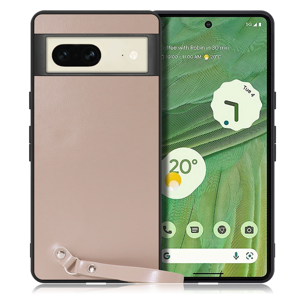 LOOF MACARON-SHELL Series Google Pixel 7 用 [モンブランキャメル] 背面 ケース ハードカバー ハードケース スマホケース ストラップホール ストラップ ストラップ付き 落下防止