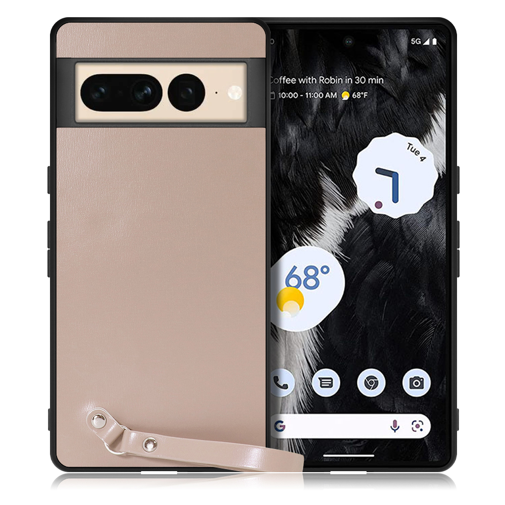 LOOF MACARON-SHELL Series Google Pixel 7 Pro 用 [モンブランキャメル] 背面 ケース ハードカバー ハードケース スマホケース ストラップホール ストラップ ストラップ付き 落下防止