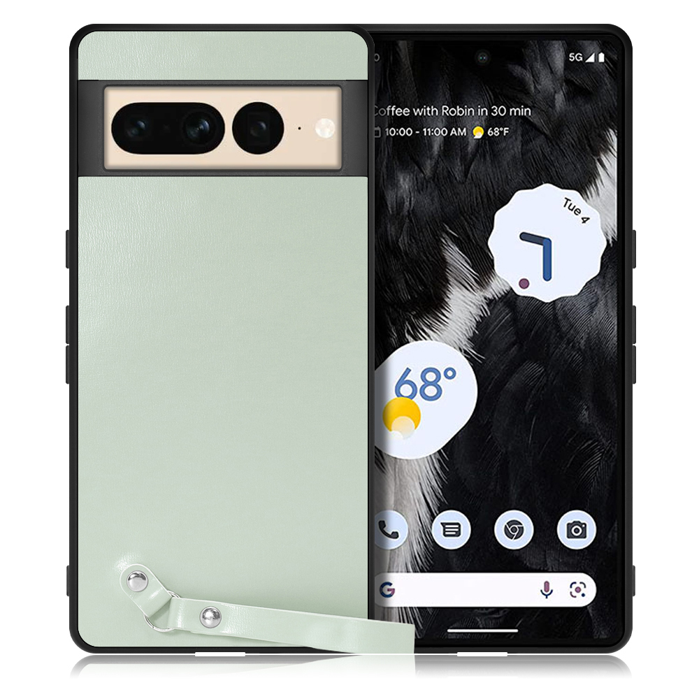 LOOF MACARON-SHELL Series Google Pixel 7 Pro 用 [アイスグリーン] 背面 ケース ハードカバー ハードケース スマホケース ストラップホール ストラップ ストラップ付き 落下防止