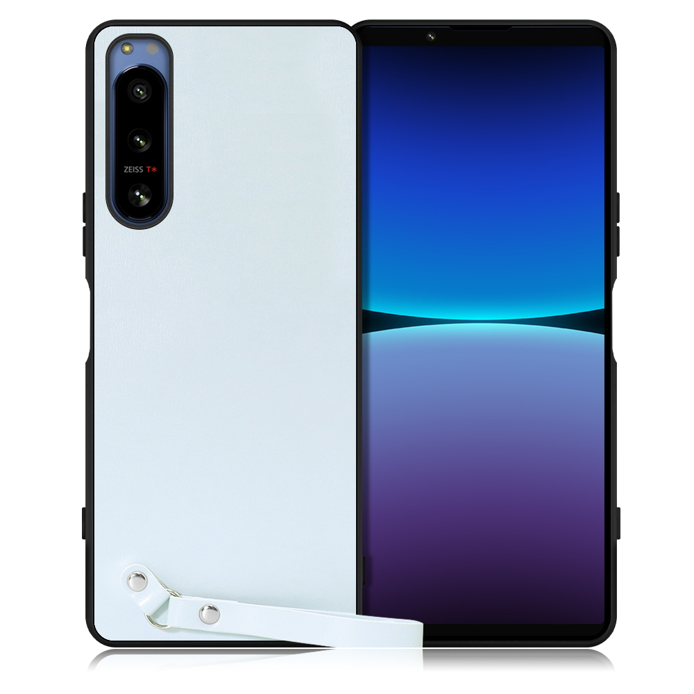 LOOF MACARON-SHELL Series Xperia 5 IV SO-54C / SOG09 用 [シャーベットブルー] 背面 ケース ハードカバー ハードケース スマホケース ストラップホール ストラップ ストラップ付き 落下防止