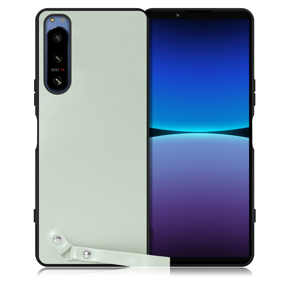 LOOF MACARON-SHELL Series Xperia 5 IV SO-54C / SOG09 用 [アイスグリーン] 背面 ケース ハードカバー ハードケース スマホケース ストラップホール ストラップ ストラップ付き 落下防止
