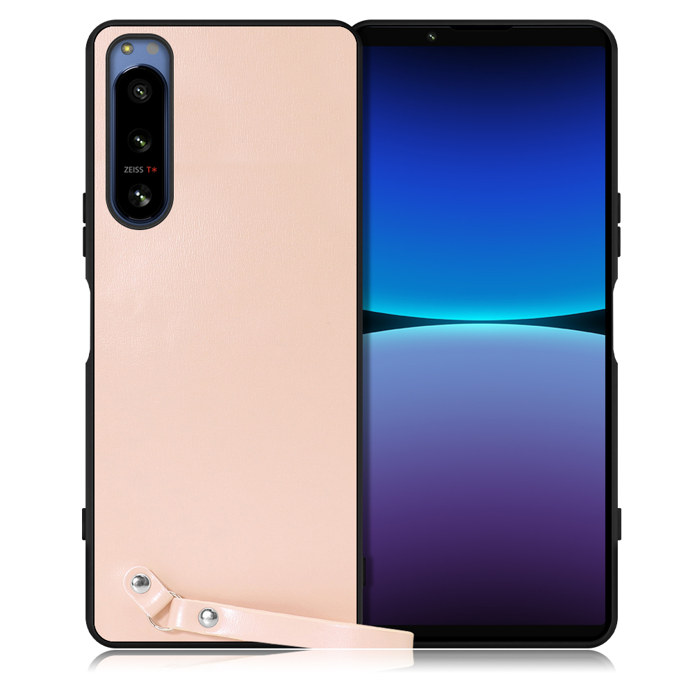 LOOF MACARON-SHELL Series Xperia 5 IV SO-54C / SOG09 用 [ピーチピンク] 背面 ケース ハードカバー ハードケース スマホケース ストラップホール ストラップ ストラップ付き 落下防止
