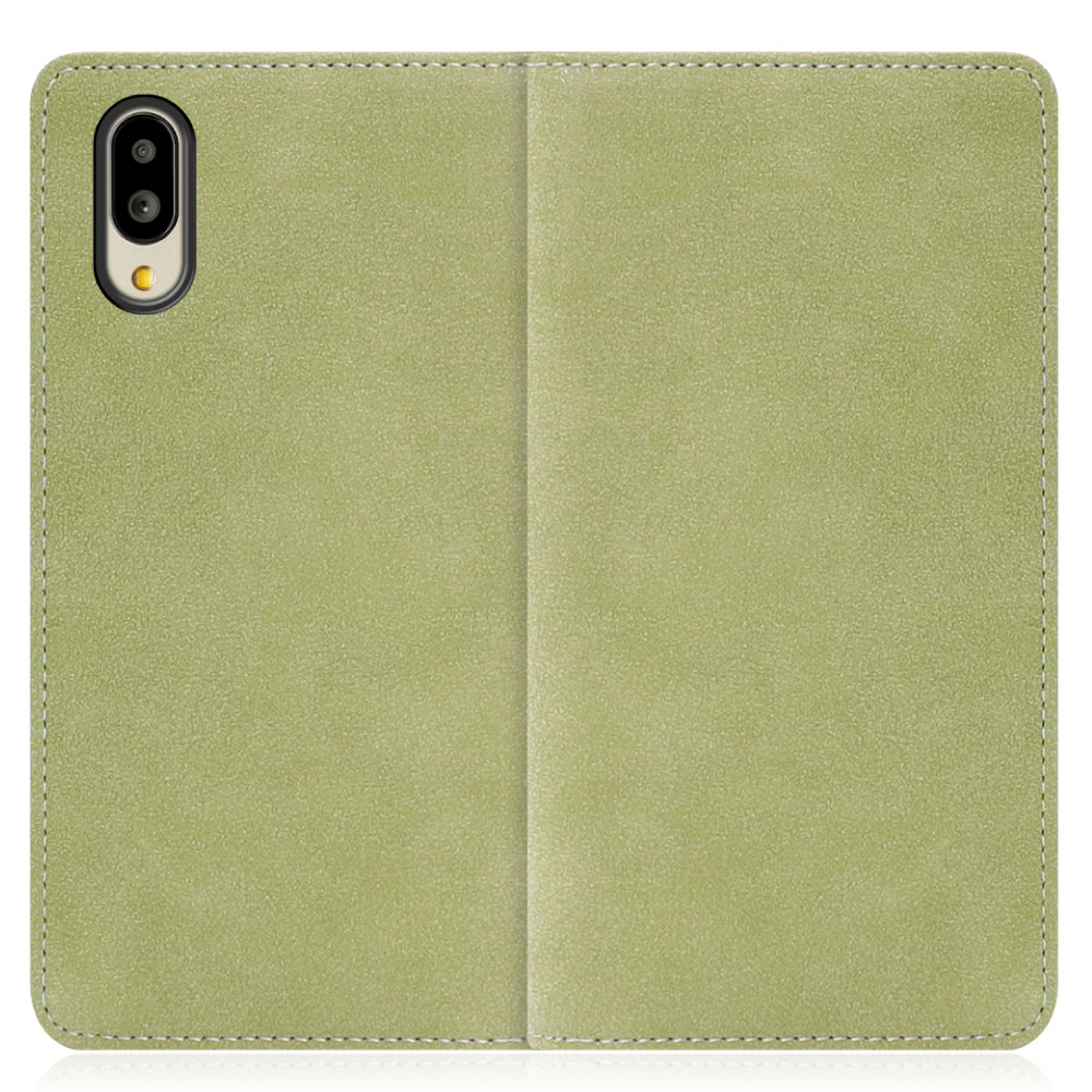 LOOF SIKI Series AQUOS シンプルスマホ6 / BASIO active / SHG09 用 [サマーグリーン] ケース カバー 手帳型 手帳型ケース スマホケース カード収納 ベルトなし マグネットなし カードホルダー スタンド