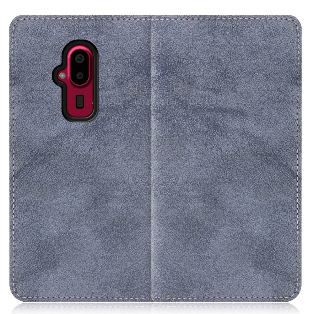 LOOF SIKI Series FUJITSU らくらくスマートフォン F-52B 用 [ウィンターブルー] ケース カバー 手帳型 手帳型ケース スマホケース カード収納 ベルトなし マグネットなし カードホルダー スタンド