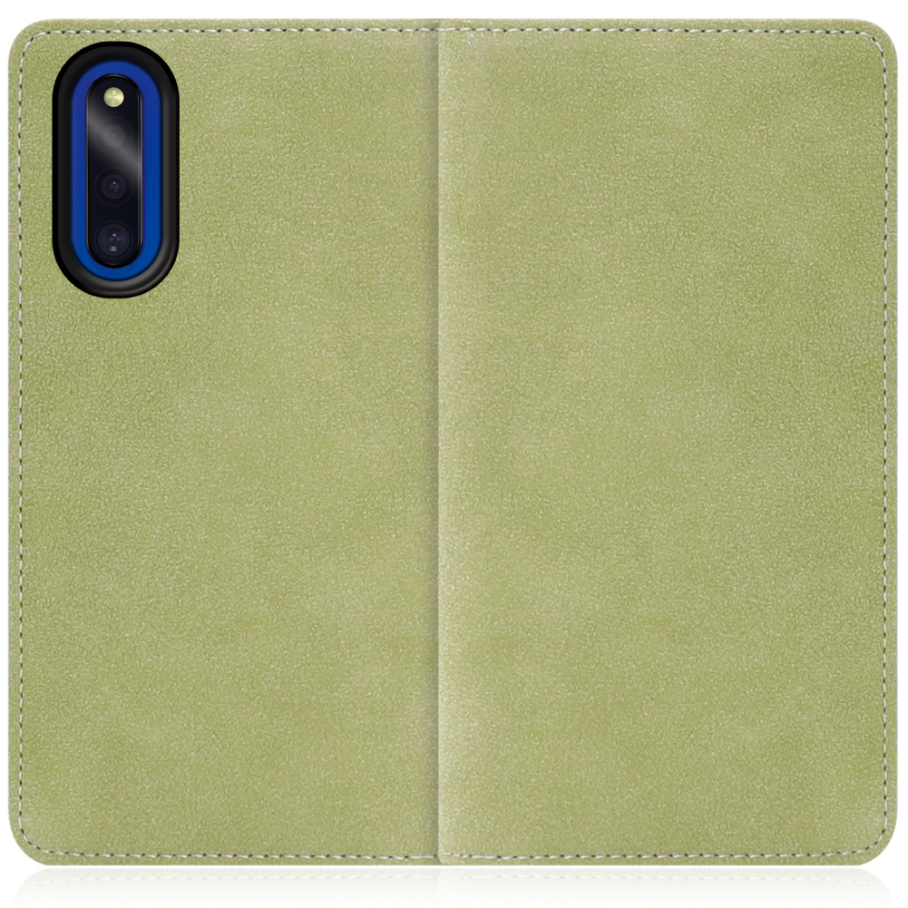 LooCo Official Shop LOOF SIKI Series Galaxy A41 SC-41A SCV48 用  [サマーグリーン] ケース カバー 手帳型 手帳型ケース スマホケース カード収納 ベルトなし マグネットなし カードホルダー スタンド