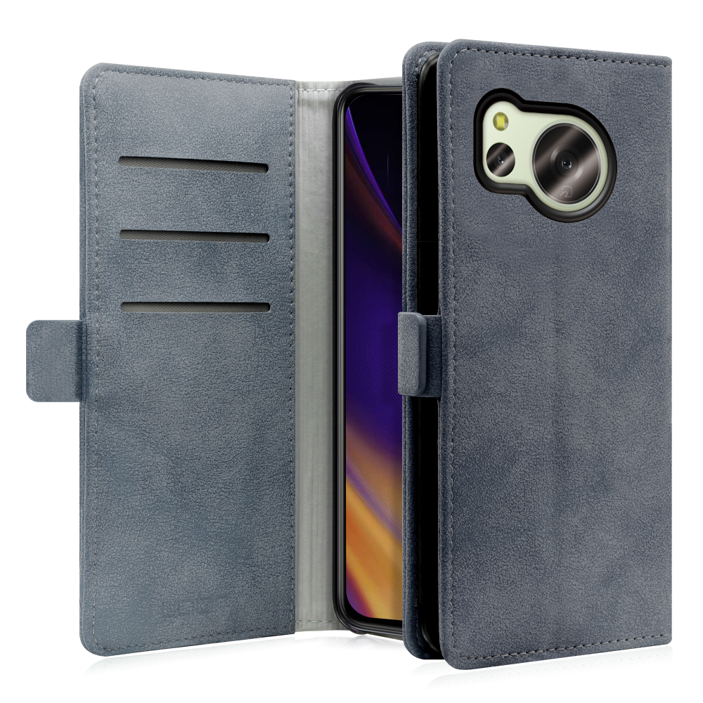 LOOF SIKI-MAG Series AQUOS sense8 アクオス 用 [ウィンターブルー] ケース カバー 手帳型 手帳型ケース スマホケース 手帳型スマホケース カード収納 ベルト付き マグネット付き カードホルダー スタンド シンプル ブランド おしゃれ