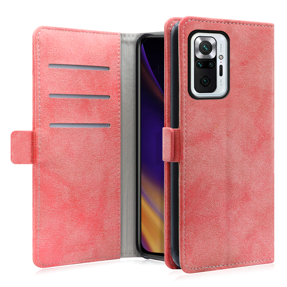 LooCo Official Shop LOOF SIKI-MAG Series Xiaomi Redmi Note 10 Pro シャオミー 用  [スプリングピンク] ケース カバー 手帳型 手帳型ケース スマホケース 手帳型スマホケース カード収納 ベルト付き マグネット付き カードホルダー  スタンド シンプル ブランド おしゃれ