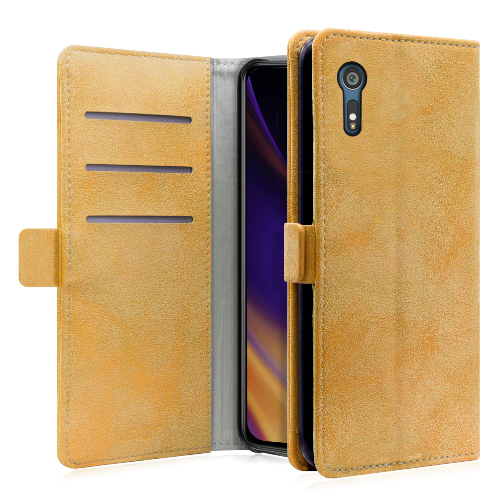 LooCo Official Shop LOOF SIKI-MAG Series Xperia XZ XZs SO-01J SOV34  SO-03J SOV35 エクスペリア 用 [オータムブラウン] ケース カバー 手帳型 手帳型ケース スマホケース 手帳型スマホケース カード収納  ベルト付き マグネット付き カードホルダー