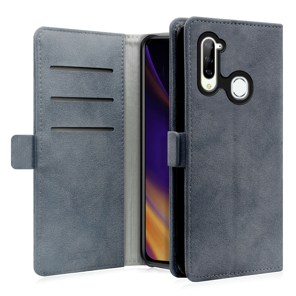 LOOF SIKI-MAG Series ZTE Libero 5G 用 [ウィンターブルー] ケース カバー 手帳型 手帳型ケース スマホケース 手帳型スマホケース カード収納 ベルト付き マグネット付き カードホルダー スタンド シンプル ブランド おしゃれ