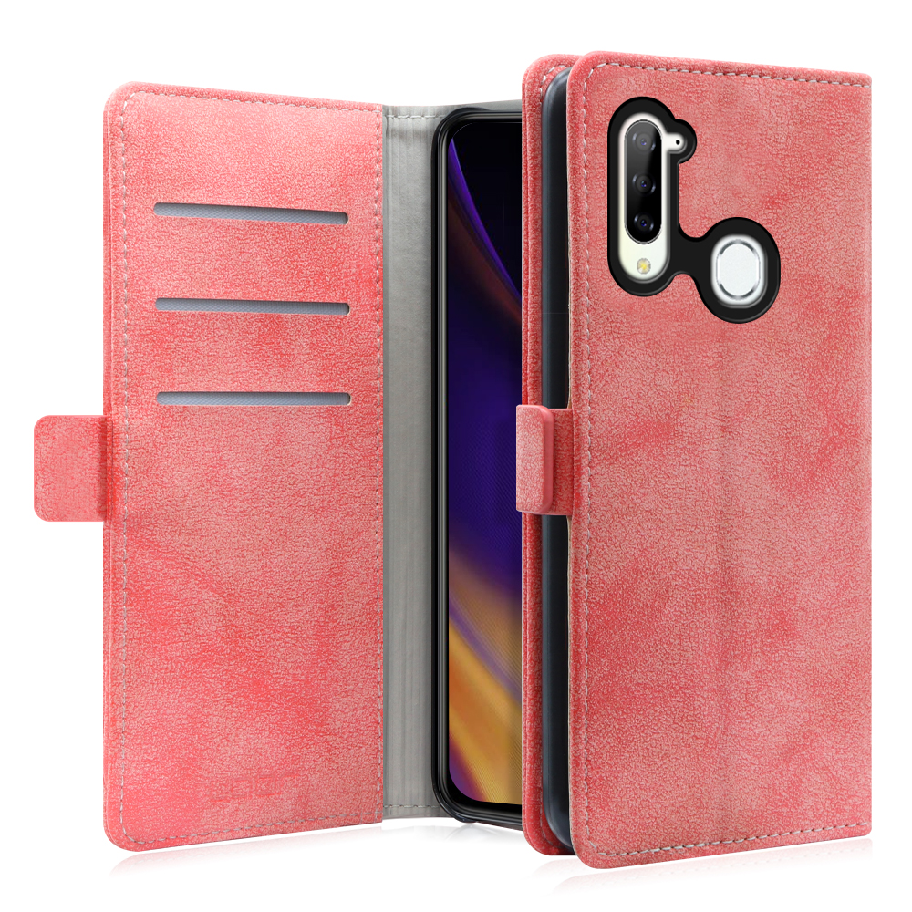 LOOF SIKI-MAG Series ZTE Libero 5G 用 [スプリングピンク] ケース カバー 手帳型 手帳型ケース スマホケース 手帳型スマホケース カード収納 ベルト付き マグネット付き カードホルダー スタンド シンプル ブランド おしゃれ