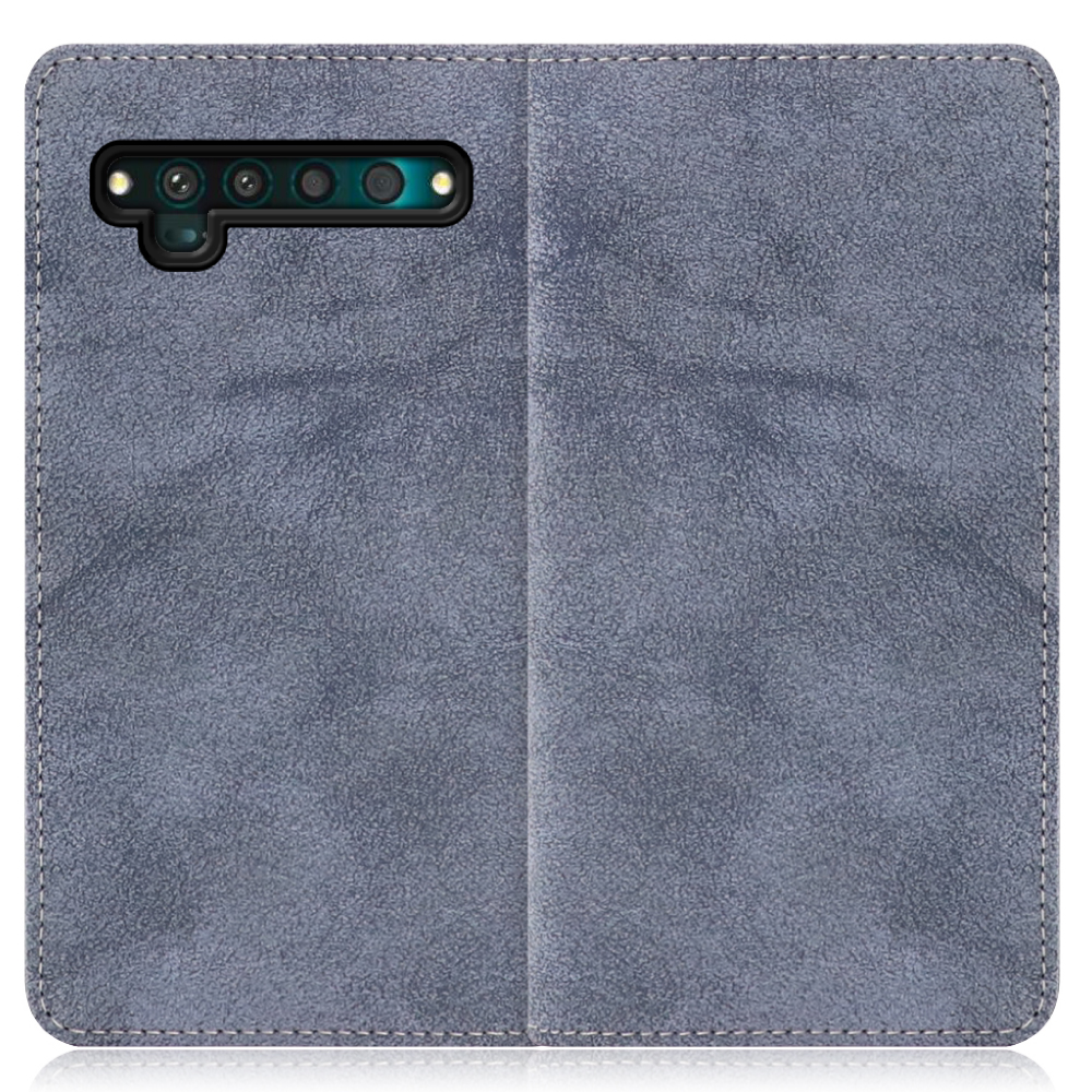 LOOF SIKI Series TCL 10 Pro 用 [ウィンターブルー] ケース カバー 手帳型 手帳型ケース スマホケース カード収納 ベルトなし マグネットなし カードホルダー スタンド