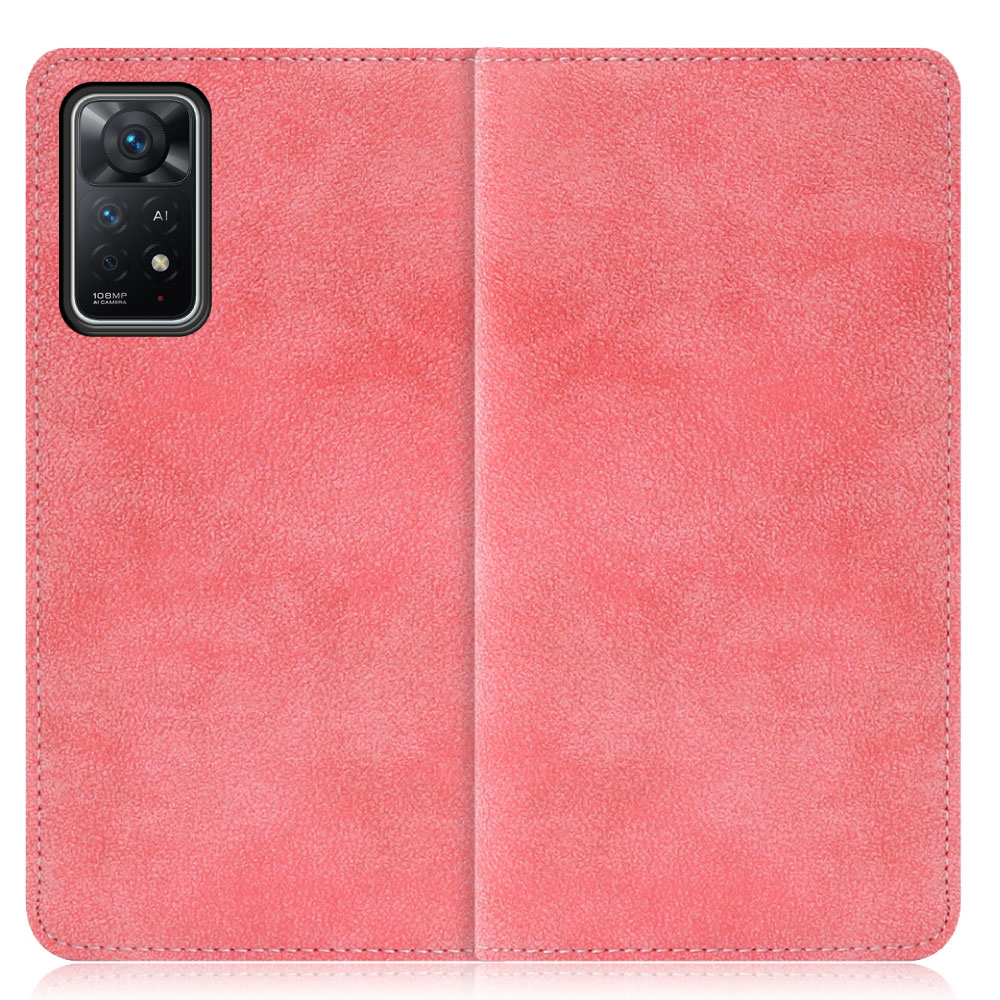 LOOF SIKI Series Xiaomi Redmi Note 11 Pro 5G 用 [スプリングピンク] ケース カバー 手帳型 手帳型ケース スマホケース カード収納 ベルトなし マグネットなし カードホルダー スタンド