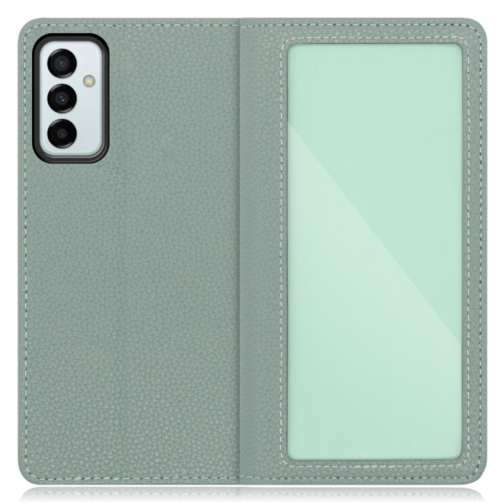 LOOF Index  Galaxy M23 5G [ダルグリーン] ケース カバー 手帳型 本革 手帳型ケース スマホケース ブック型 手帳型カバー カードポケット カード収納 写真ホルダー