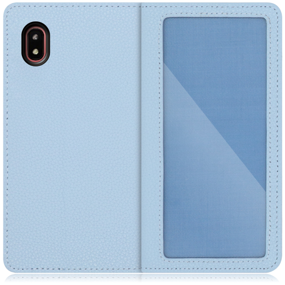 LOOF Index Series Galaxy A21 / A21 シンプル / SC-42A / SSC49 用 [スカイブルー] ケース カバー 手帳型 本革 手帳型ケース スマホケース ブック型 手帳型カバー カードポケット カード収納 写真ホルダー