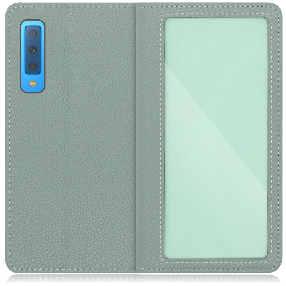 LOOF Index Series Galaxy A7 / SM-A750C 用 [ダルグリーン] ケース カバー 手帳型 本革 手帳型ケース スマホケース ブック型 手帳型カバー カードポケット カード収納 写真ホルダー