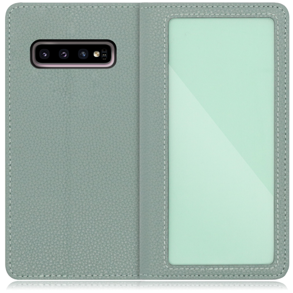 LOOF Index Series Galaxy S10 / SC-03L / SCV41 用 [ダルグリーン] ケース カバー 手帳型 本革 手帳型ケース スマホケース ブック型 手帳型カバー カードポケット カード収納 写真ホルダー