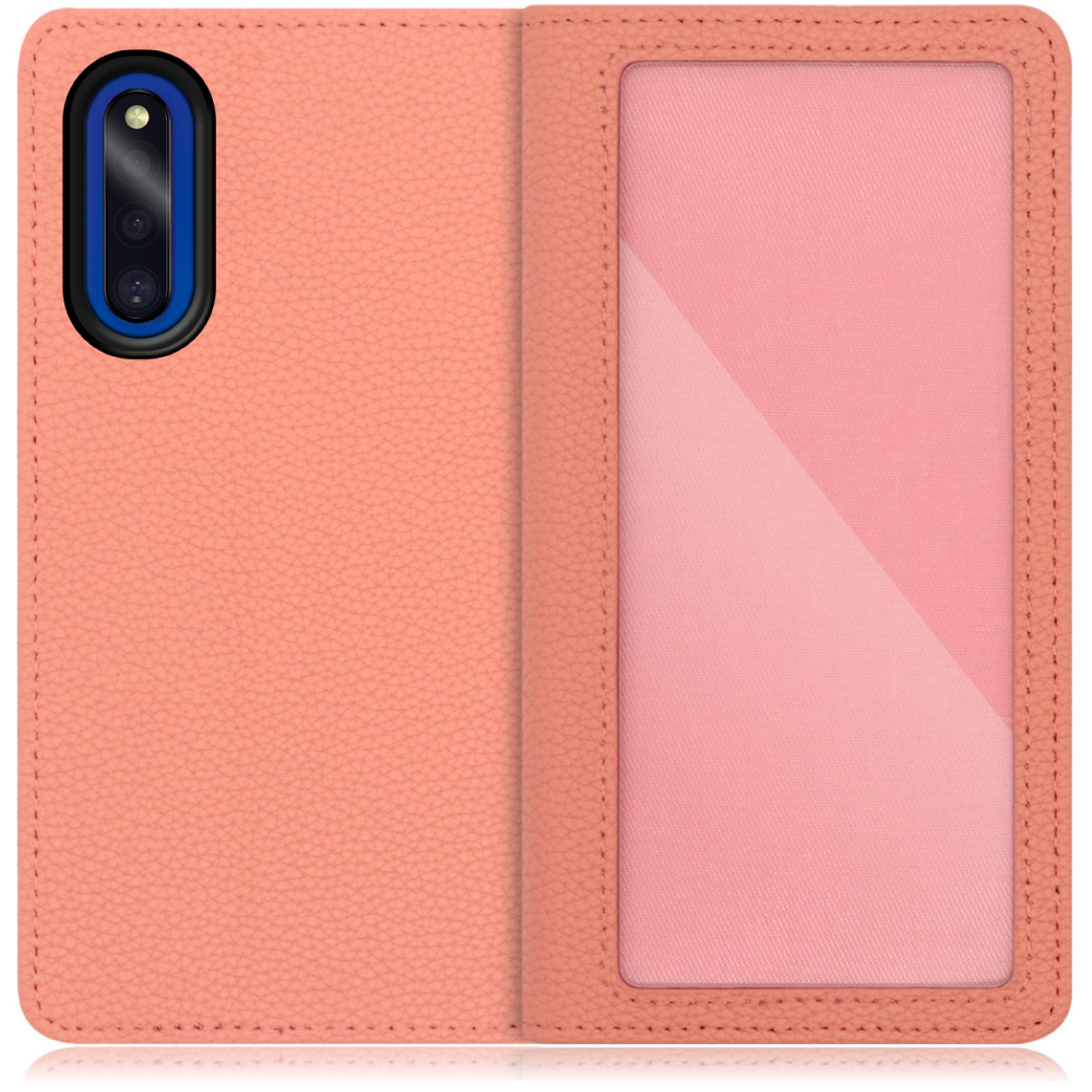 LOOF Index Series Galaxy A41 / SC-41A /  SCV48 用 [フラミンゴ] ケース カバー 手帳型 本革 手帳型ケース スマホケース ブック型 手帳型カバー カードポケット カード収納 写真ホルダー