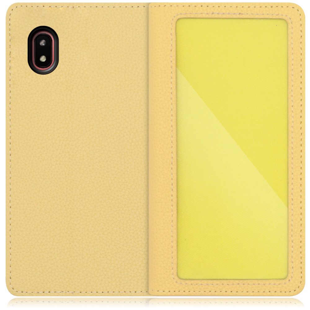 LOOF Index Series Galaxy A21 / A21 シンプル / SC-42A / SSC49 用 [ジャスミンイエロー] ケース カバー 手帳型 本革 手帳型ケース スマホケース ブック型 手帳型カバー カードポケット カード収納 写真ホルダー