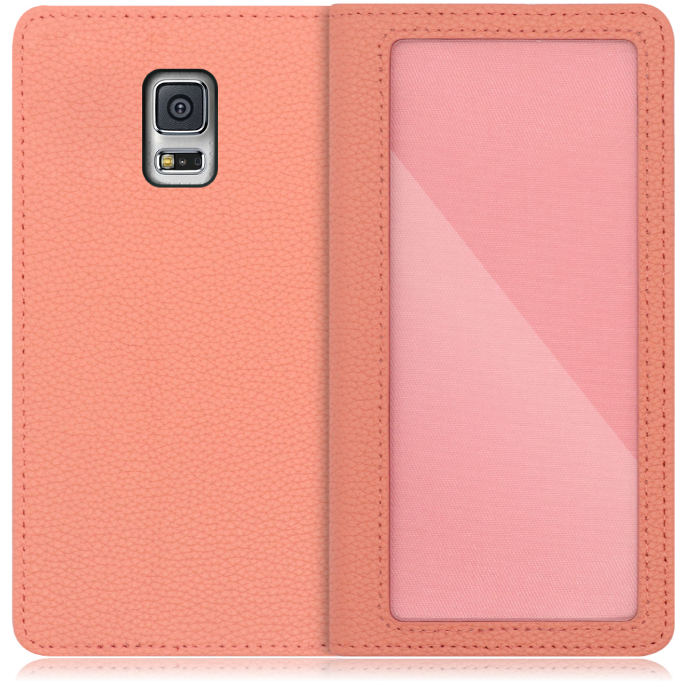 LOOF Index Series Galaxy S5 / SC-04F 用 [フラミンゴ] ケース カバー 手帳型 本革 手帳型ケース スマホケース ブック型 手帳型カバー カードポケット カード収納 写真ホルダー
