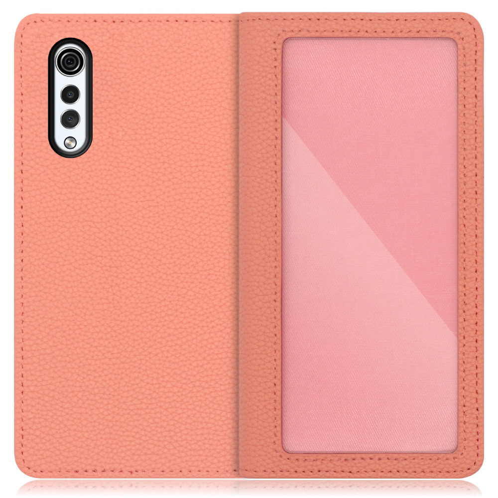 LOOF INDEX Series LG VELVET L-52A 用 [フラミンゴ] ケース カバー 手帳型 本革 手帳型ケース スマホケース ブック型 手帳型カバー カードポケット カード収納 写真ホルダー