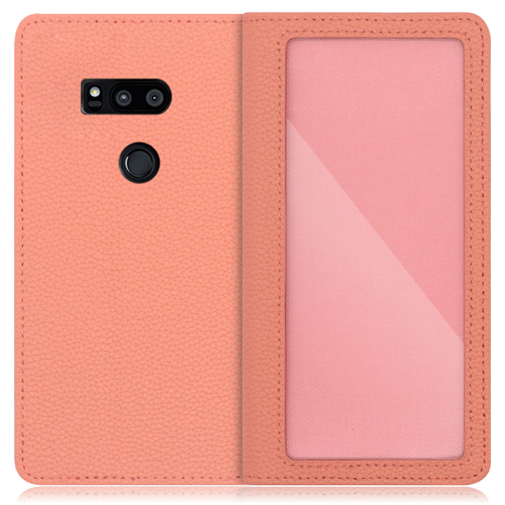 LOOF INDEX Series LG V30+ / LGV35 / L-01K 用 [フラミンゴ] ケース カバー 手帳型 本革 手帳型ケース スマホケース ブック型 手帳型カバー カードポケット カード収納 写真ホルダー