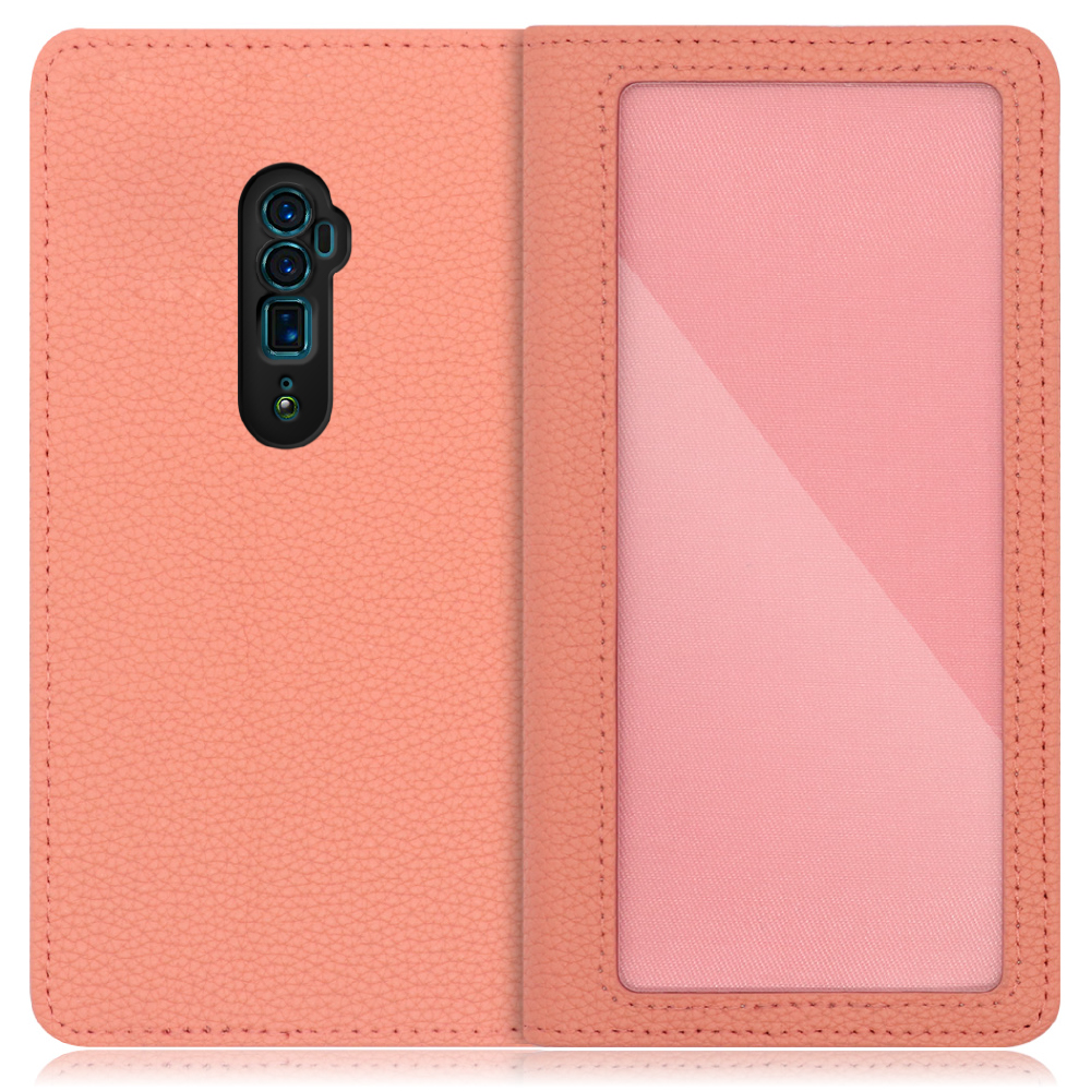 LOOF INDEX Series OPPO Reno 10x Zoom 用 [フラミンゴ] ケース カバー 手帳型 本革 手帳型ケース スマホケース ブック型 手帳型カバー カードポケット カード収納 写真ホルダー