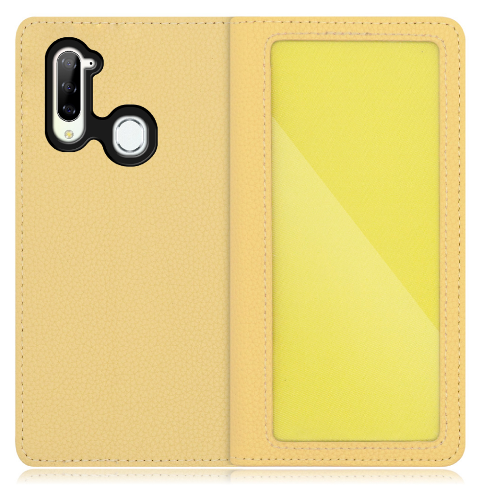 LOOF INDEX Series Libero 5G 用 [ジャスミンイエロー] ケース カバー 手帳型 本革 手帳型ケース スマホケース ブック型 手帳型カバー カードポケット カード収納 写真ホルダー