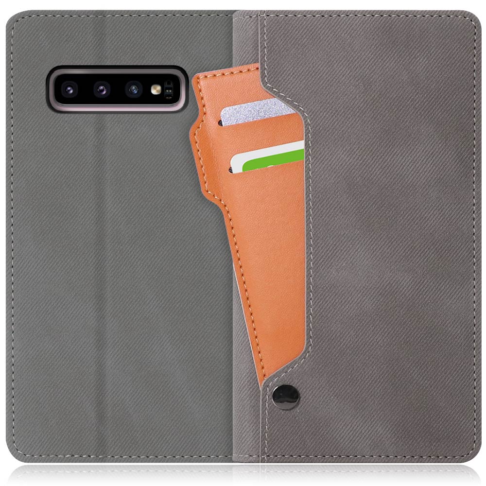 LOOF STORAGE Series Galaxy S10 / SC-03L / SCV41 用 [エレファントグレー] カバー 手帳型 手帳型ケース カード収納 ベルトなし マグネットなし カードホルダー スタンド