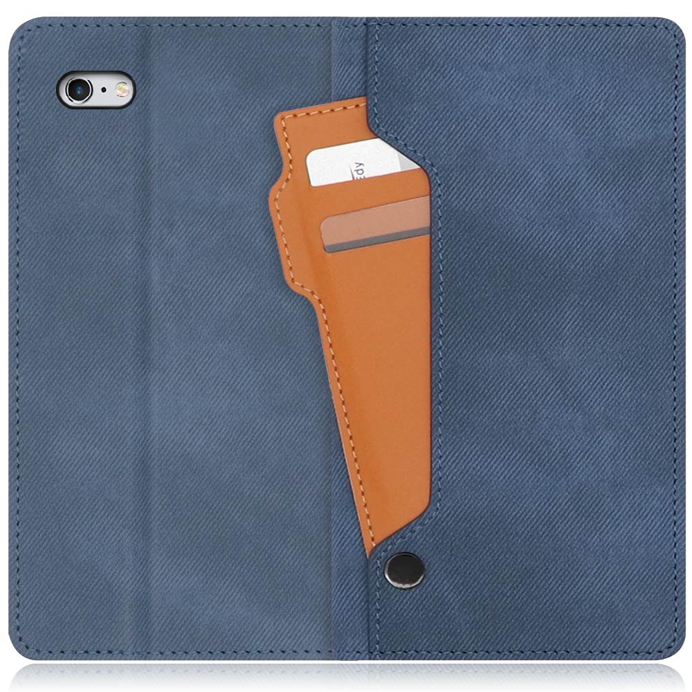 LOOF STORAGE Series iPhone 6 Plus / 6s Plus 用 [ホエールブルー] カバー 手帳型 手帳型ケース カード収納 ベルトなし マグネットなし カードホルダー スタンド