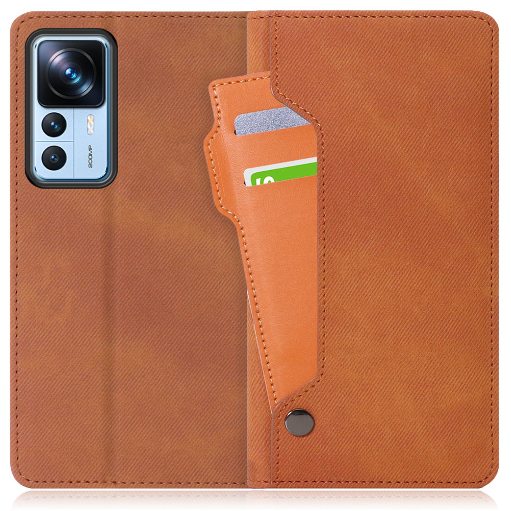 LOOF STORAGE Series Xiaomi 12T Pro シャオミー 用 [キャメルブラウン] カバー 手帳型 手帳型ケース カード収納 ベルトなし マグネットなし カードホルダー スタンド