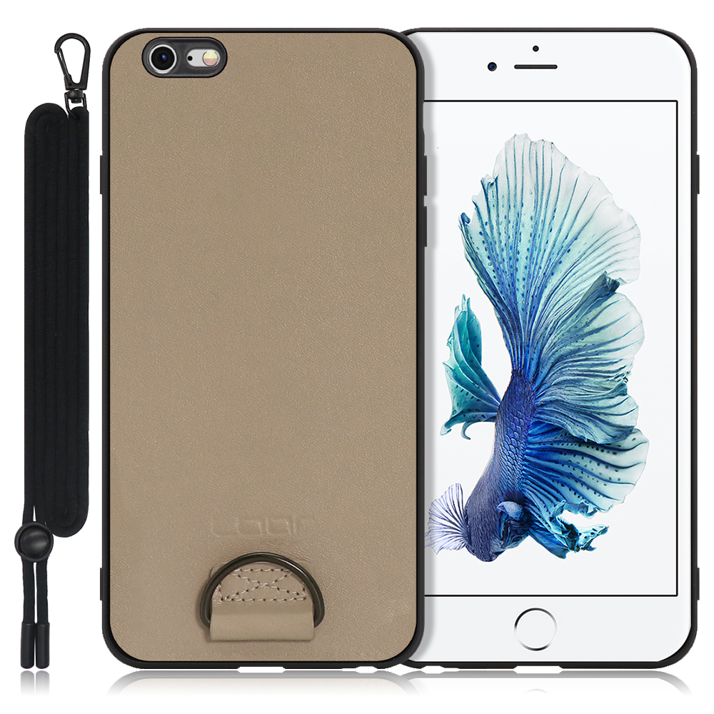Looco Official Shop Loof Strap Shell Iphone 6 Plus 6s Plus用 ラテブラウン カバー スマホケース 軽い 薄い ハードケース ストラップホール シンプル レディース メンズ 首掛けストラップ ネックストラップ 取り外し式 取り外し可能 首かけ 観戦 耐衝撃 落下防止