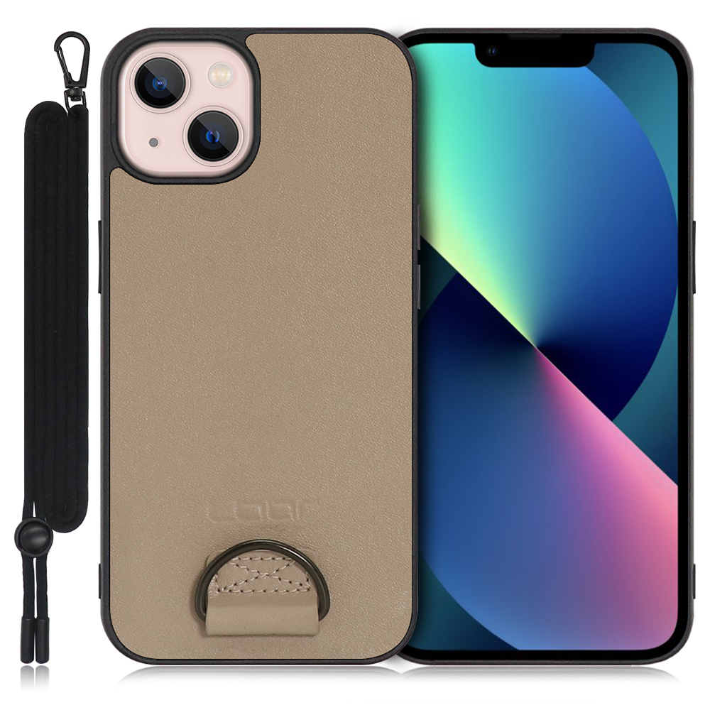 Looco Official Shop Loof Strap Shell Iphone 13 用 ラテブラウン カバー スマホケース 軽い 薄い ハードケース ストラップホール シンプル レディース メンズ 首掛けストラップ ネックストラップ 取り外し式 取り外し可能 首かけ 観戦 耐衝撃 落下防止 かわいい