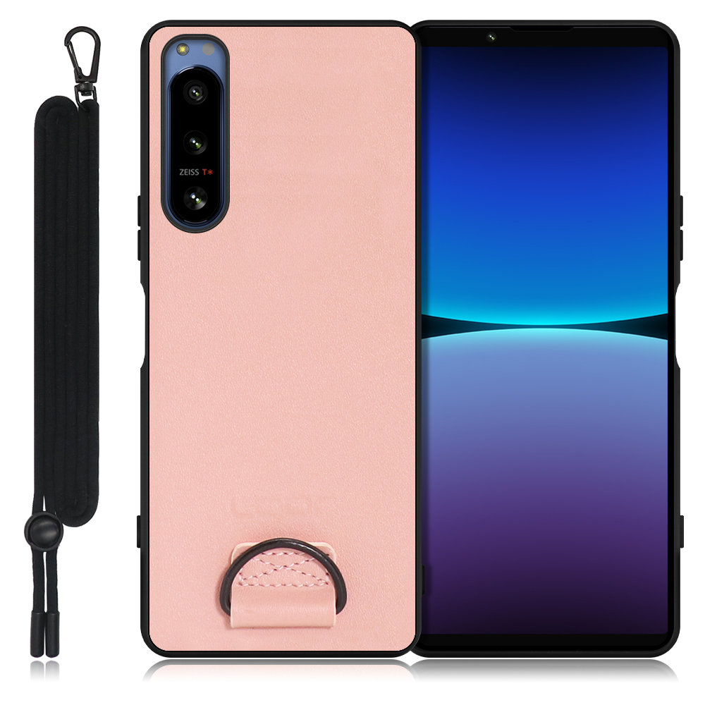 LOOF STRAP-SHELL Series Xperia 5 IV SO-54C / SOG09 用 [ダスティローズ] 背面 ケース カバー スマホケース 軽い 薄い ハードケース ストラップホール シンプル レディース メンズ 首掛けストラップ ネックストラップ 取り外し式 取り外し可能 首かけ 観戦 耐衝撃 落下防止 かわいい