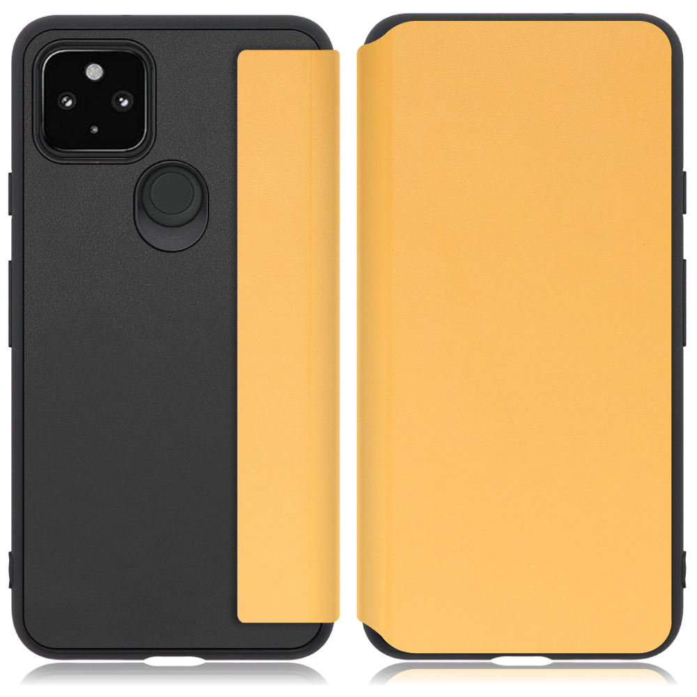 Looco Official Shop Loof Slim Fit Google Pixel 5用 メープルオレンジ 手帳型ケース 携帯ケース 背面 ケース カバー ハードケース 背面カバー ストラップホール ブランド 人気 マグネット無し 薄い 軽い カード収納 撥水加工 コンパクト シンプル レディース メンズ