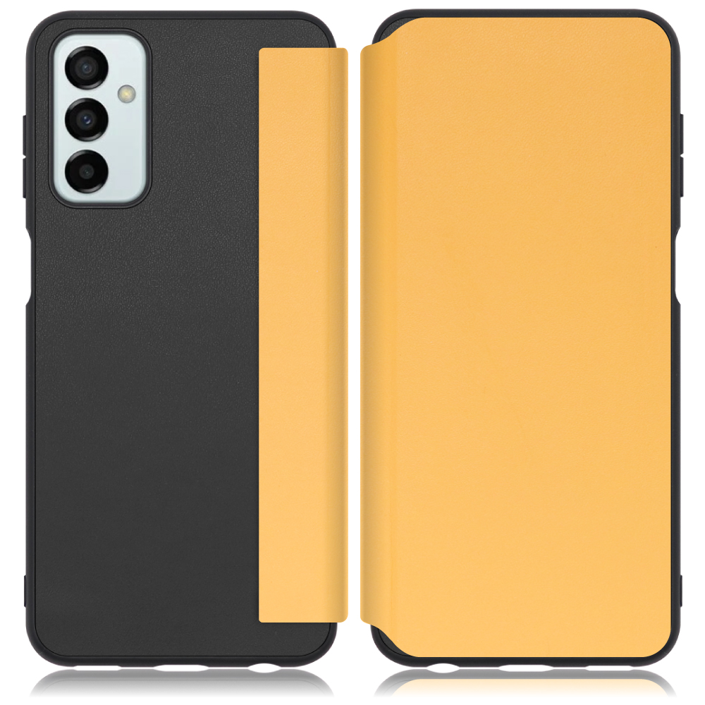 LOOF SLIM-FIT Series Galaxy M23 5G 用 [メープルオレンジ] 手帳型ケース 携帯ケース 背面 ケース カバー ハードケース 背面カバー ストラップホール ブランド 人気 マグネット無し 薄い 軽い カード収納 撥水加工 コンパクト シンプル レディース メンズ