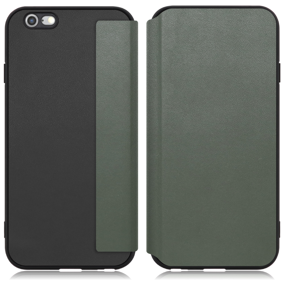LOOF SLIM-FIT Series iPhone 6 / 6s 用 [エバーグリーン] 手帳型ケース 携帯ケース 背面 ケース カバー ハードケース 背面カバー ストラップホール ブランド 人気 マグネット無し 薄い 軽い カード収納 撥水加工 コンパクト シンプル レディース メンズ