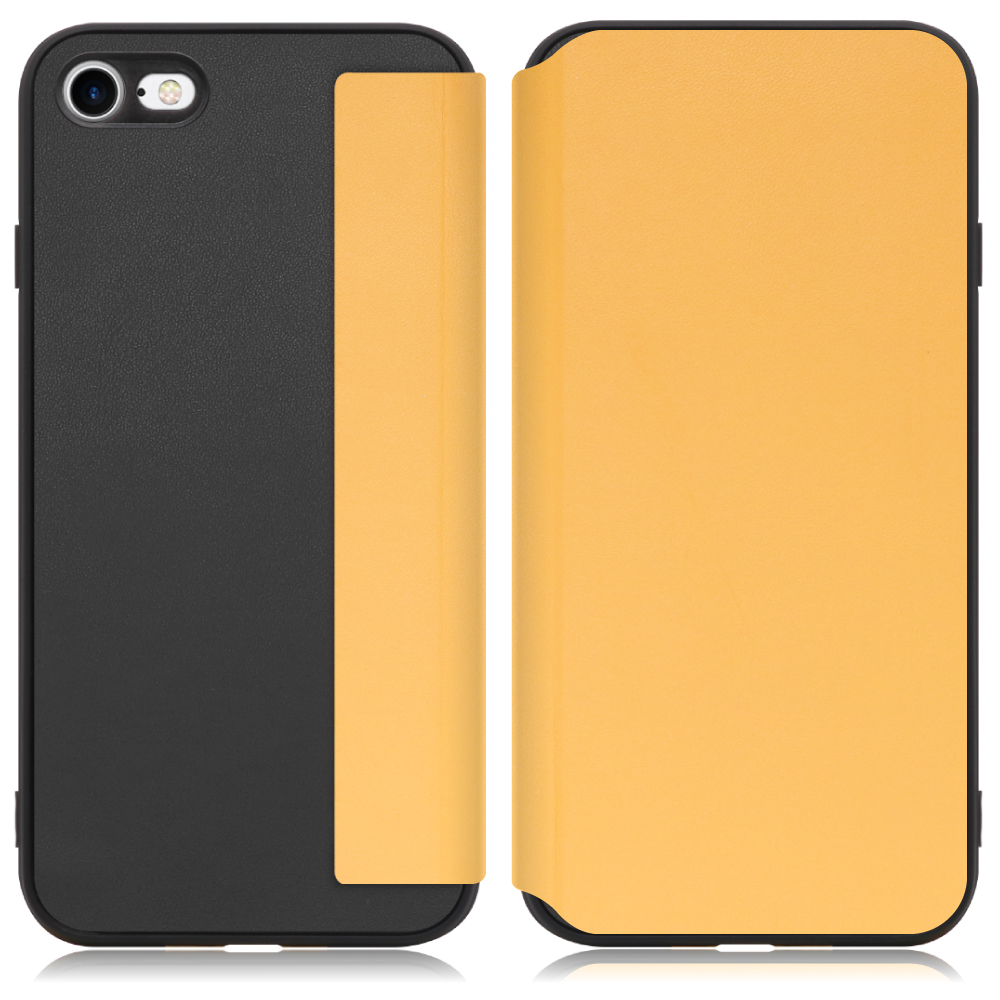 LOOF SLIM-FIT Series iPhone 7 / 8 / SE(第2/3世代) 用 [メープルオレンジ] 手帳型ケース 携帯ケース 背面 ケース カバー ハードケース 背面カバー ストラップホール ブランド 人気 マグネット無し 薄い 軽い カード収納 撥水加工 コンパクト シンプル レディース メンズ