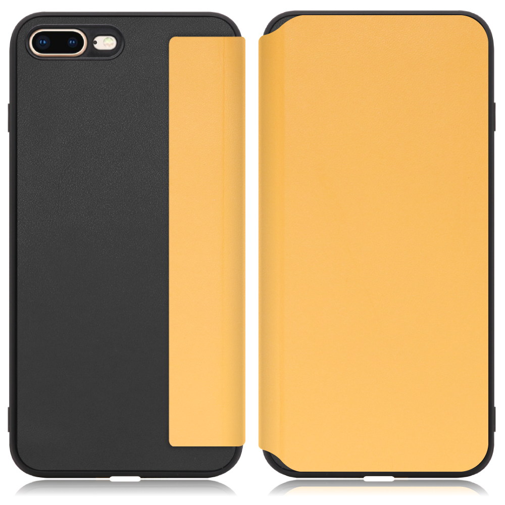 LOOF SLIM-FIT Series iPhone 7 Plus / 8 Plus 用 [メープルオレンジ] 手帳型ケース 携帯ケース 背面 ケース カバー ハードケース 背面カバー ストラップホール ブランド 人気 マグネット無し 薄い 軽い カード収納 撥水加工 コンパクト シンプル レディース メンズ