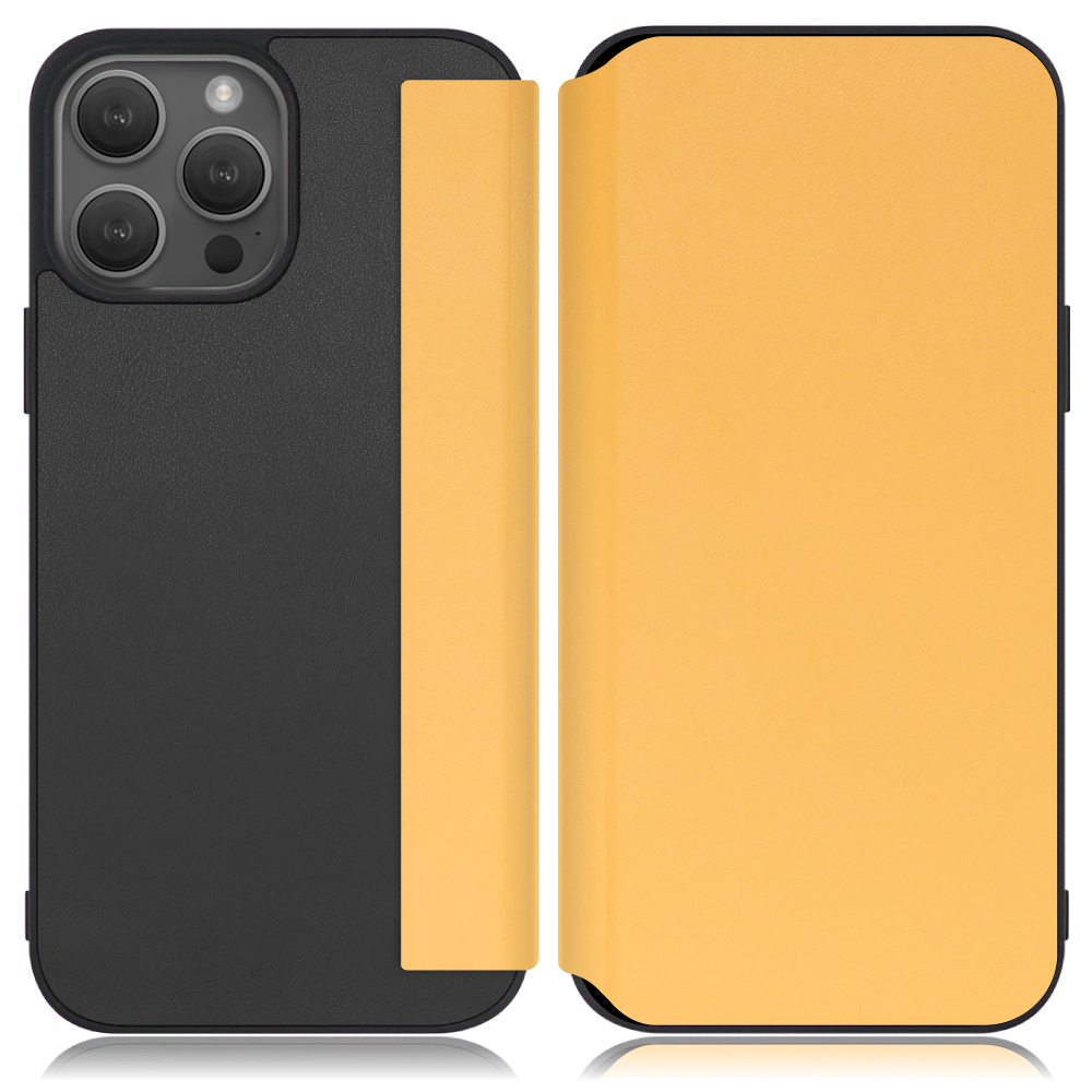 LOOF SLIM-FIT Series iPhone 14 Pro 用 [メープルオレンジ] 手帳型ケース 携帯ケース 背面 ケース カバー ハードケース 背面カバー ストラップホール ブランド 人気 マグネット無し 薄い 軽い カード収納 撥水加工 コンパクト シンプル レディース メンズ