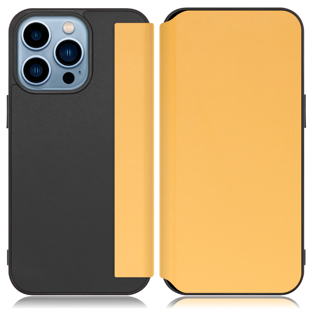LOOF SLIM-FIT Series iPhone 13 Pro 用 [メープルオレンジ] 手帳型ケース 携帯ケース 背面 ケース カバー ハードケース 背面カバー ストラップホール ブランド 人気 マグネット無し 薄い 軽い カード収納 撥水加工 コンパクト シンプル レディース メンズ